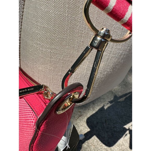 kate spade Rosie Canvas Crossbody Pink Peppercorn Coin Purse Extra Strap Dustbag - Picture 5 of 16